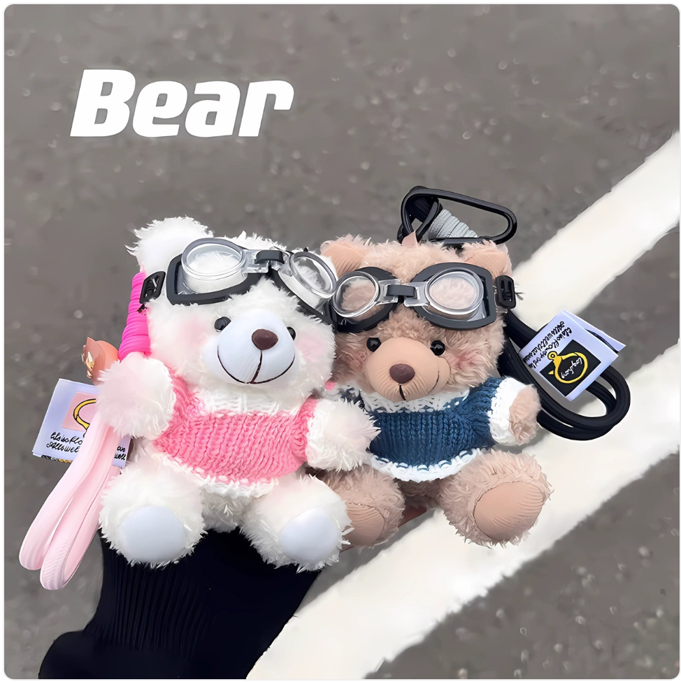 Aviator Teddy Plush Keyring