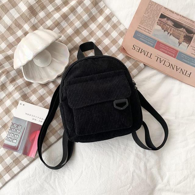 Chic Corduroy Compact Backpack