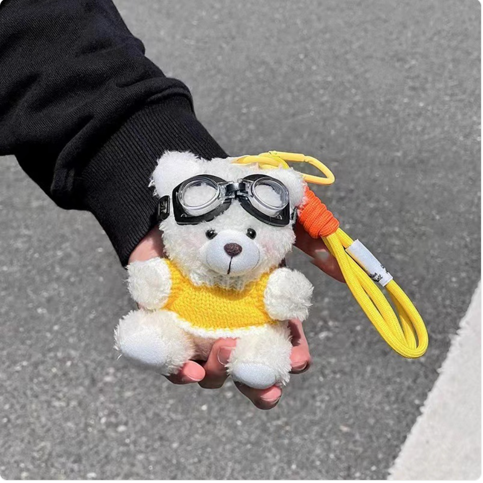 Aviator Teddy Plush Keyring