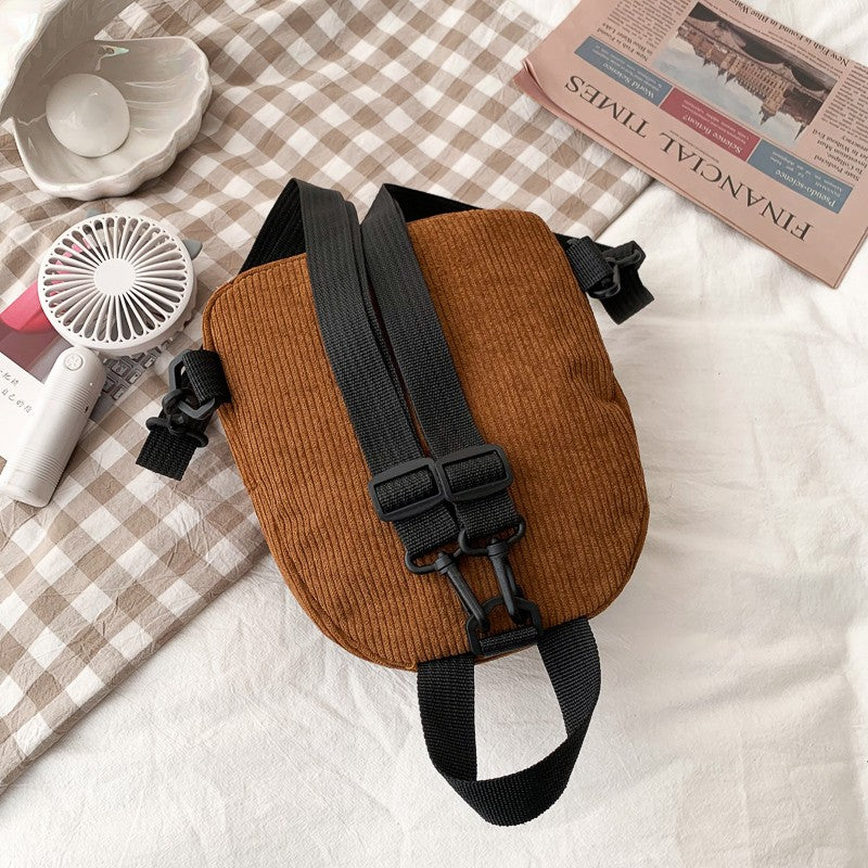 Chic Corduroy Compact Backpack